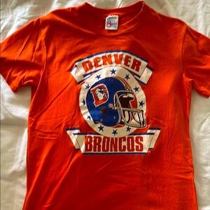 Vintage Orange Denver Broncos Tshirt Size Large